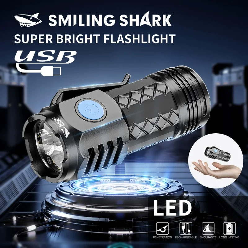 High Power LED Flashlight Mini Flashlight USB Rechargeable Clip-on Torch Light Outdoor Emergency Work Lights for Hiking
High Power LED Flashlight Mini Flashlight USB Rechargeable Clip-on Torch Light Outdoor Emergency Work Lights for Hiking