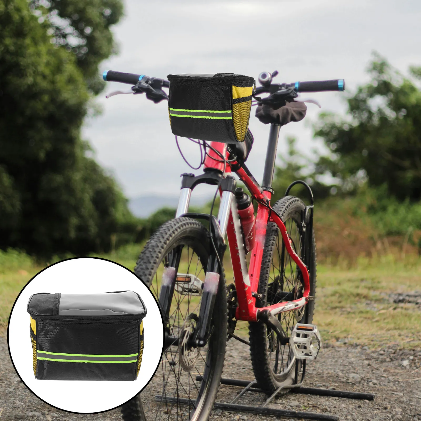 Mountain Bike Carrying Bag Lightweight Waterproof Bike Front Bag Quick Install Front Handlebar Storage Pouch Saddle Bags
Mountain Bike Carrying Bag Lightweight Waterproof Bike Front Bag Quick Install Front Handlebar Storage Pouch Saddle Bags