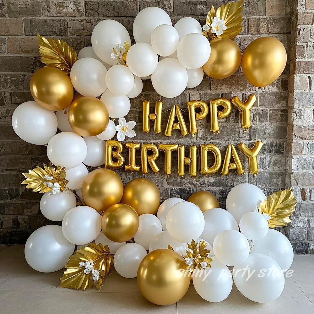 5/10/12/18/36inch White and Gold Balloons Garland Arch Decor Balloon for Wedding Anniversary Birthday Party Decorations Supplies
5/10/12/18/36inch White and Gold Balloons Garland Arch Decor Balloon for Wedding Anniversary Birthday Party Decorations Supplies