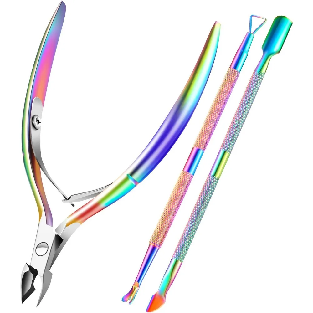 Professional Stainless Steel Cuticle Trimmer Remover Pusher Cutter Nipper Scissor Clipper Pedicure Manicure Tools Kit for Fingernails Toenails Dead Skin Care
Professional Stainless Steel Cuticle Trimmer Remover Pusher Cutter Nipper Scissor Clipper Pedicure Manicure Tools Kit for Fingernails Toenails Dead Skin Care