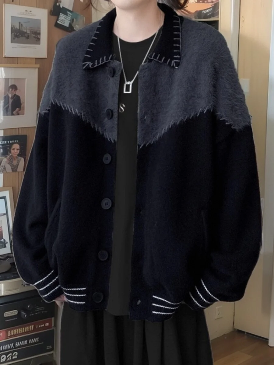 Винтажный открытый кардиган контрастного цвета, свитер, мужская свободная верхняя одежда, модный вязаный дизайн, длинный све, круглый Ne
Винтажный открытый кардиган контрастного цвета, свитер, мужская свободная верхняя одежда, модный вязаный дизайн, длинный све, круглый Ne