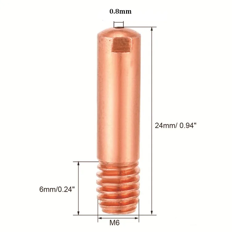 Reliable Flux Cored Welding Accessories, 10pcs MB15 (M6) MIG Welding Contact Tips, 0 8mm Flux Cored Wire, Length 25mm
Reliable Flux Cored Welding Accessories, 10pcs MB15 (M6) MIG Welding Contact Tips, 0 8mm Flux Cored Wire, Length 25mm