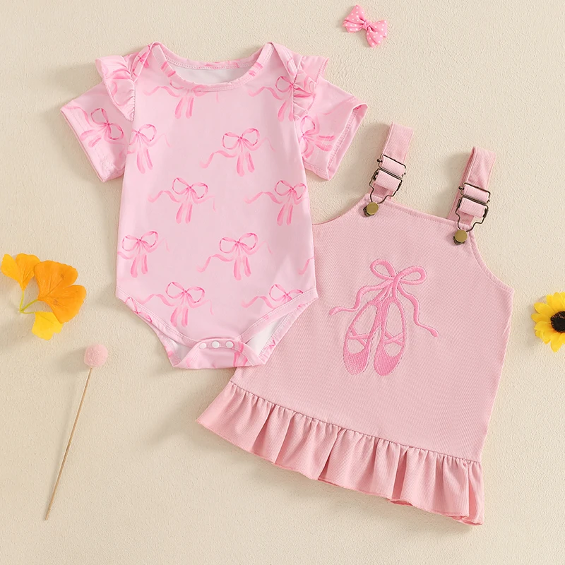 Newborn Baby Girls 2PCS Sets Toddler Girl Clothes Short Sleeve Print Romper + Ruffle Overall Dress Outfit Set Summer New
Newborn Baby Girls 2PCS Sets Toddler Girl Clothes Short Sleeve Print Romper + Ruffle Overall Dress Outfit Set Summer New