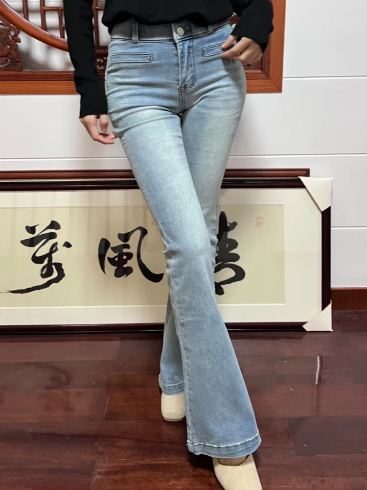 High Waist Slim Fit Micro Flared Jeans Women's Waed Denim Pants with Hip Padding Elastic Waist Casual Long Leggings
High Waist Slim Fit Micro Flared Jeans Women's Waed Denim Pants with Hip Padding Elastic Waist Casual Long Leggings