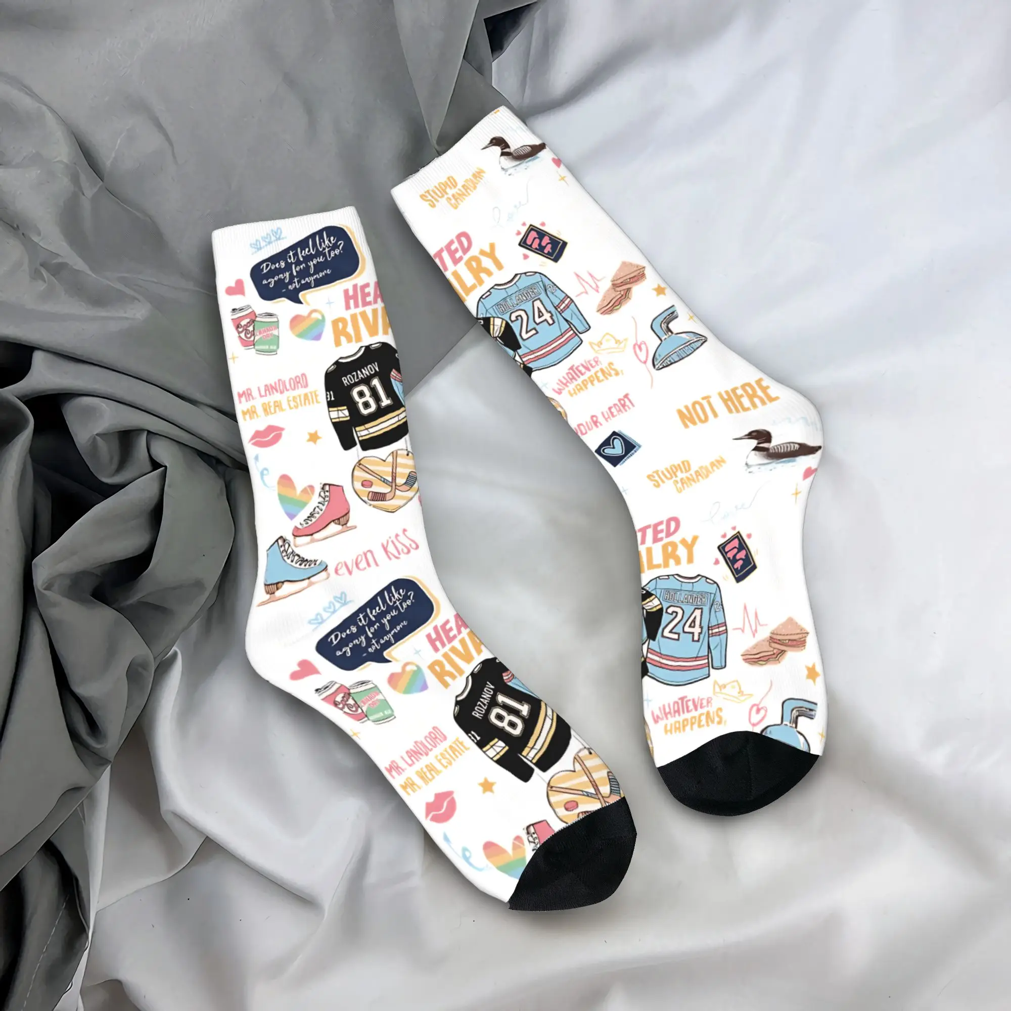 Romance Hollanov Couple Romance Book Hockey Rivals Couple Movie Book Fans Socks Heated Rivalry Non Skid Stockings Adults Men
Romance Hollanov Couple Romance Book Hockey Rivals Couple Movie Book Fans Socks Heated Rivalry Non Skid Stockings Adults Men