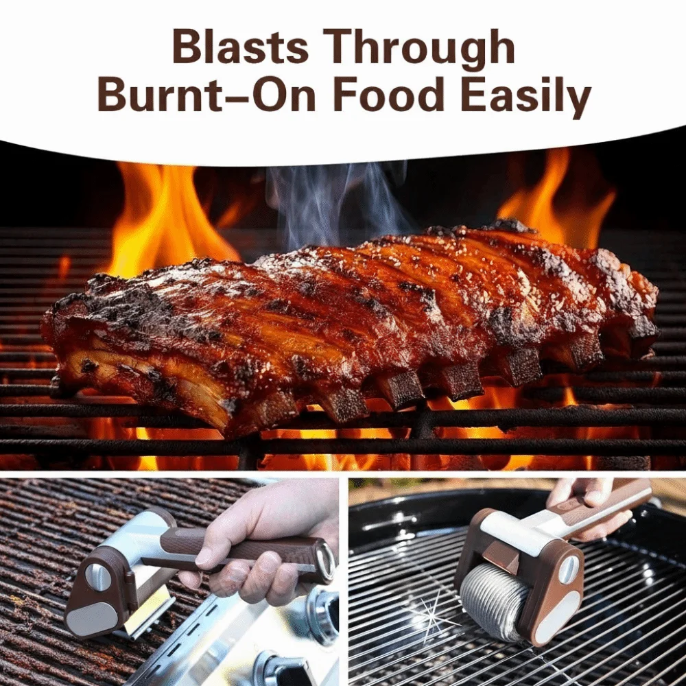 Rechargeable Electric Grill Cleaner Stainless Steel Detachable BBQ Cleaning Brush with LED Light Grill Cleaning Scrub Brush
Rechargeable Electric Grill Cleaner Stainless Steel Detachable BBQ Cleaning Brush with LED Light Grill Cleaning Scrub Brush