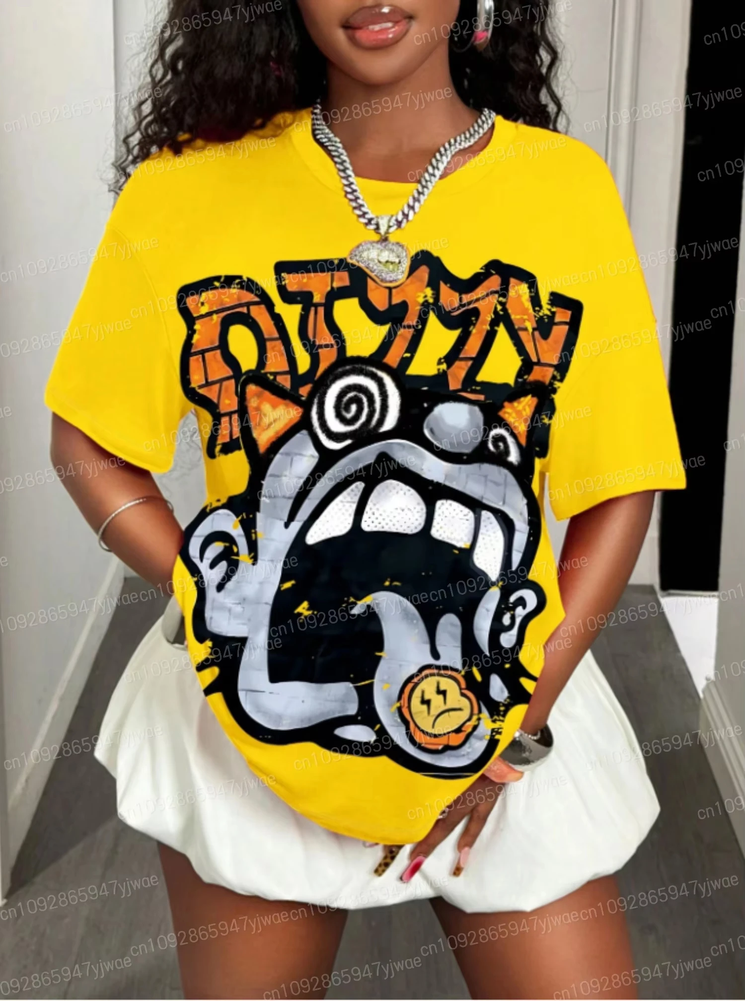 Summer Women Fashion Casual Yellow 3d Print O-Neck Short Sleeve T-Shirt Lightweight Sport Daily Tee Women Clothing Y2K Tops
Summer Women Fashion Casual Yellow 3d Print O-Neck Short Sleeve T-Shirt Lightweight Sport Daily Tee Women Clothing Y2K Tops