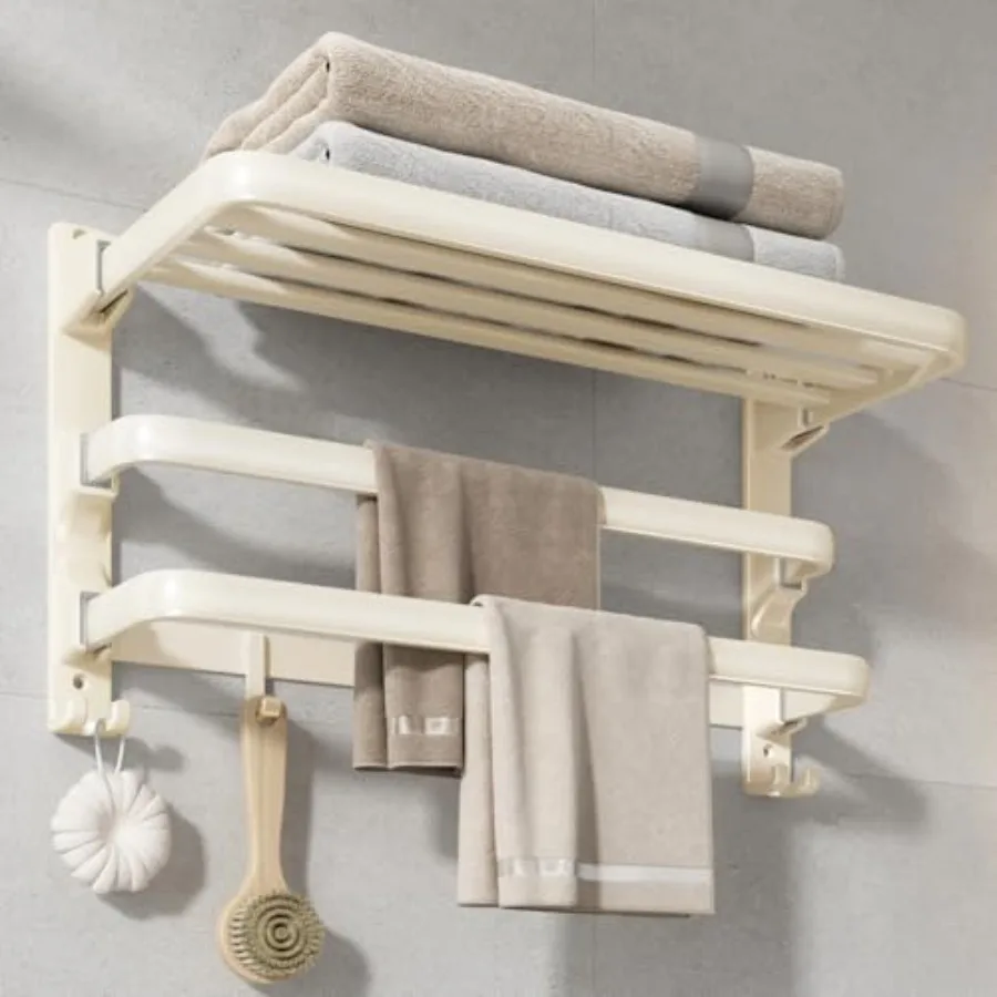 Towel Racks for Bathroom, 4-Inch Shelf Foldable Holder 7 Hooks Storage Organizer for Bathroom and Lavatory Wall Mounted
Towel Racks for Bathroom, 4-Inch Shelf Foldable Holder 7 Hooks Storage Organizer for Bathroom and Lavatory Wall Mounted