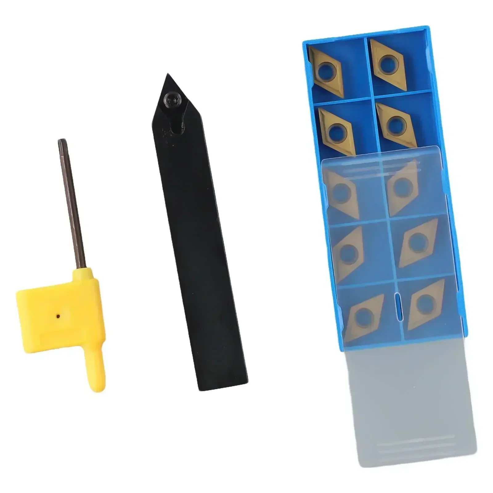 DCMT11T304 Carbide Insert Blade Reliable SDNCN1616H11 Lathe Turning Tool Holder + 10 DCMT11T304 Carbide Inserts
DCMT11T304 Carbide Insert Blade Reliable SDNCN1616H11 Lathe Turning Tool Holder + 10 DCMT11T304 Carbide Inserts