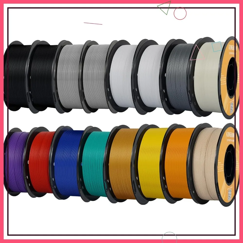 PLA Plus 3D Printer Filament 16 Spools, 1.75mm +/-0.03mm, 16kg, Multicolor Bundle
PLA Plus 3D Printer Filament 16 Spools, 1.75mm +/-0.03mm, 16kg, Multicolor Bundle