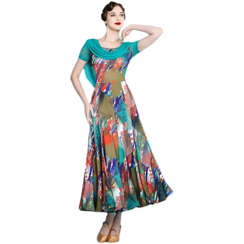 red Ballroom Dance Dresses American smooth dress Tango Waltz dress Women Ballroom Dance short sleeve flower print blue 9086
red Ballroom Dance Dresses American smooth dress Tango Waltz dress Women Ballroom Dance short sleeve flower print blue 9086