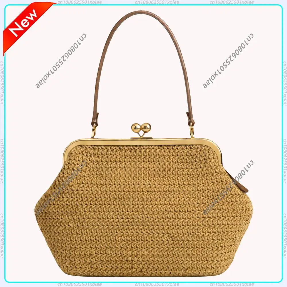 Women Straw Clutch Purses Stylish Woven Bag Versatile Striped Buckle Bag for Summer Vacation Travel
Women Straw Clutch Purses Stylish Woven Bag Versatile Striped Buckle Bag for Summer Vacation Travel