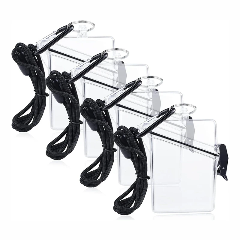 4 Pack Waterproof Id Card Badge Holder Case Id Card Holder Case With Lanyard And Keychain
4 Pack Waterproof Id Card Badge Holder Case Id Card Holder Case With Lanyard And Keychain