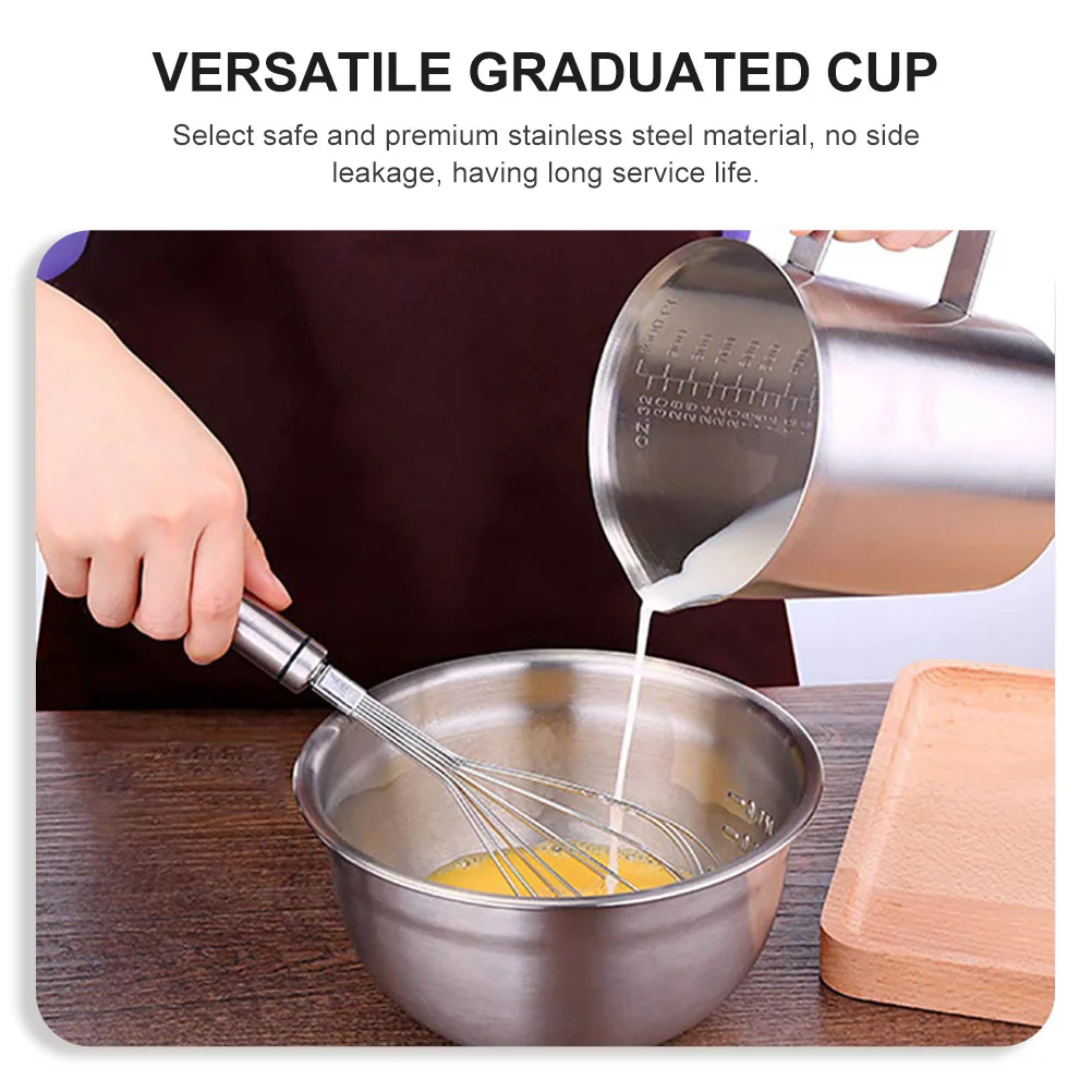 Stainless Steel Measuring Cup Scale Cup Versatile Graduated Latte Milk Easy Read Long Life Smooth Sturdy Cooking
Stainless Steel Measuring Cup Scale Cup Versatile Graduated Latte Milk Easy Read Long Life Smooth Sturdy Cooking