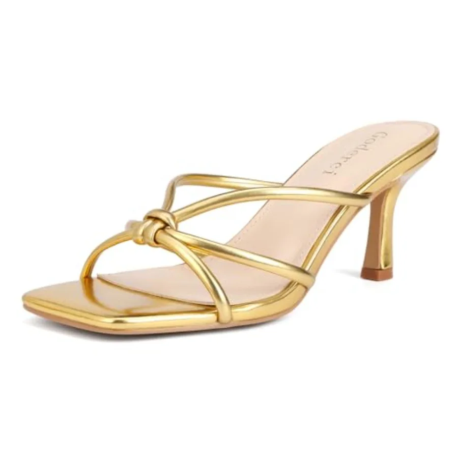 Goderci Kitten Strappy Heels for Women Knotted Square Open Toe Slip On Mule Heels Mid Heeled Sandals
Goderci Kitten Strappy Heels for Women Knotted Square Open Toe Slip On Mule Heels Mid Heeled Sandals