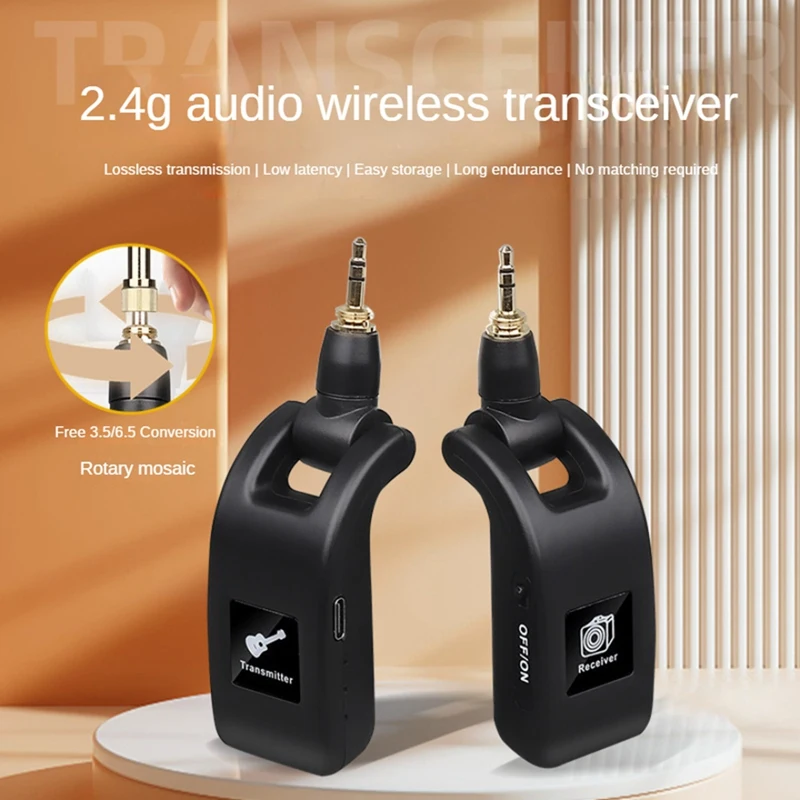 Wireless Guitar System Audio Digital Guitar Transmitter Receiver Built-in Rechargeable Battery for Electric Guitar Bass
Wireless Guitar System Audio Digital Guitar Transmitter Receiver Built-in Rechargeable Battery for Electric Guitar Bass