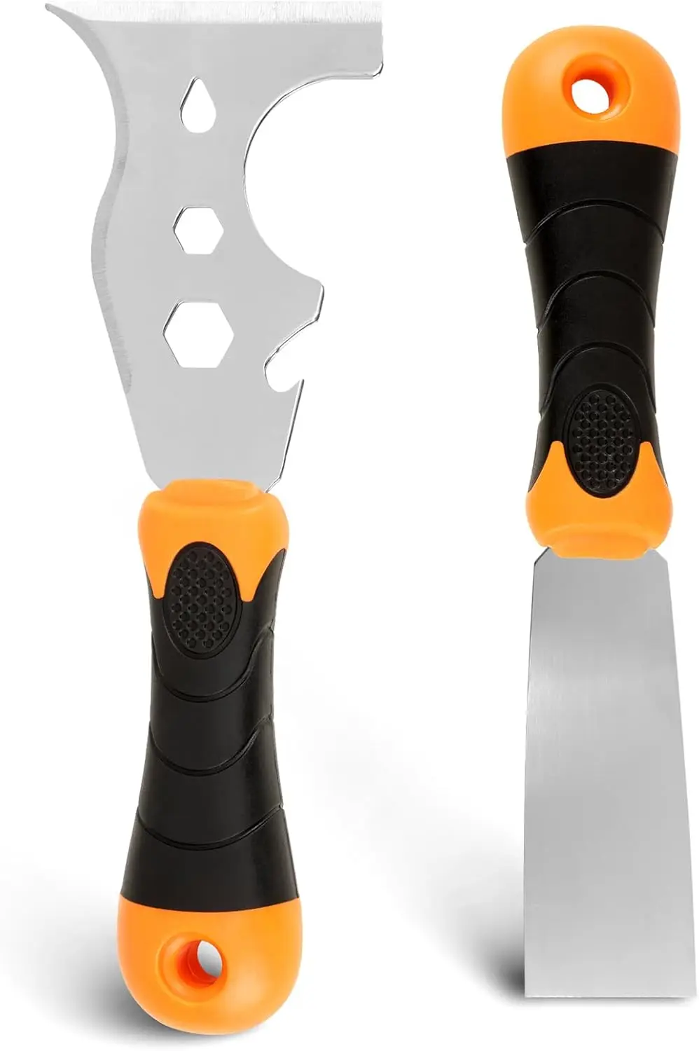 2-Pack 12-in-1 Paint Scraper Tool, 1.5 Inch Stainless Steel Putty Knife, Multi-Use Painters Tool for Wood & Drywall
2-Pack 12-in-1 Paint Scraper Tool, 1.5 Inch Stainless Steel Putty Knife, Multi-Use Painters Tool for Wood & Drywall