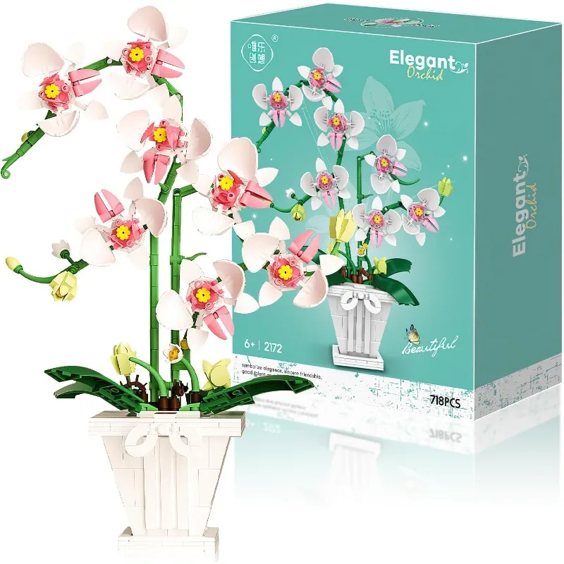 Строительный блок Darryy Orchid, набор цветочных строительных блоков (A) 
Строительный блок Darryy Orchid, набор цветочных строительных блоков (A)