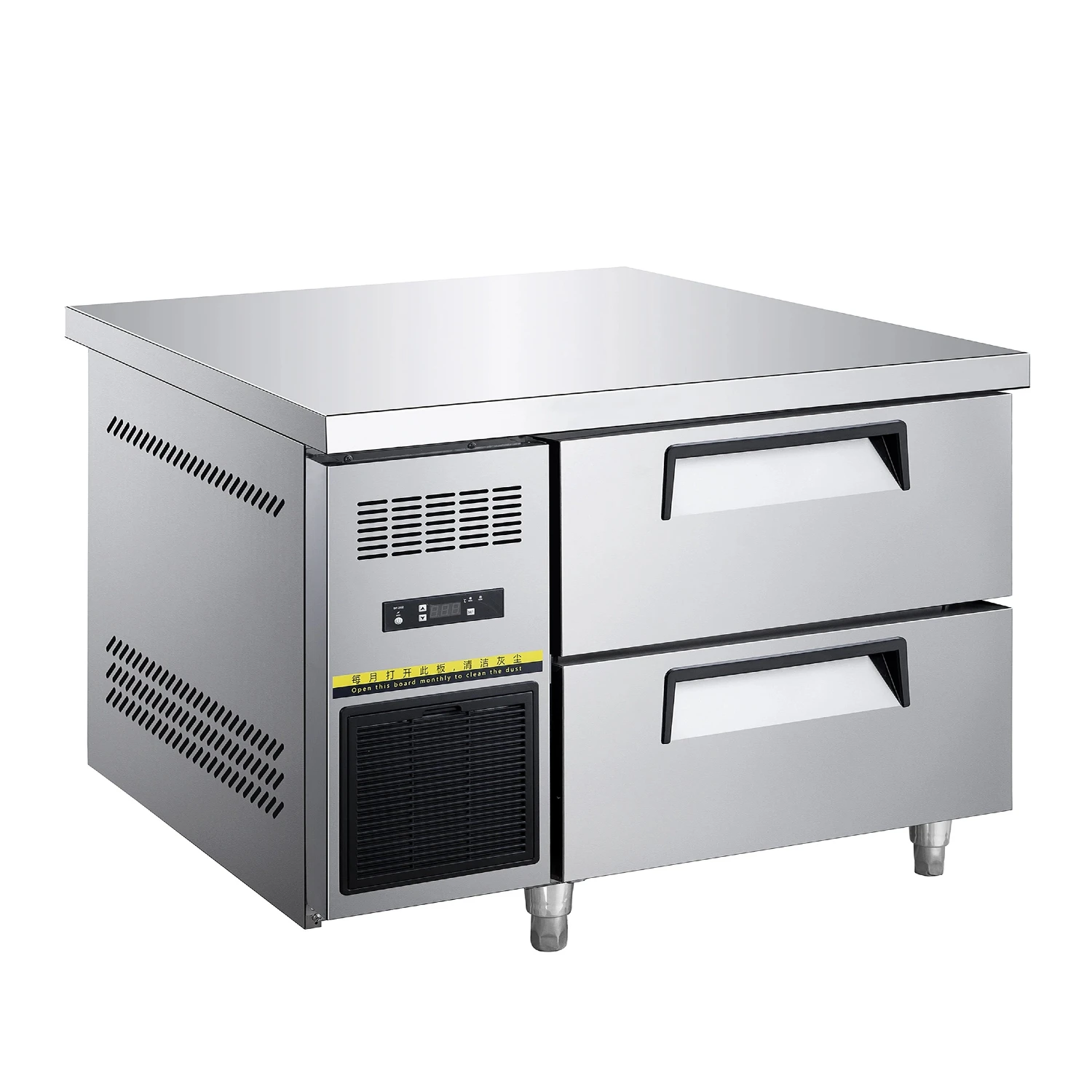 NUELEAD NE-1181 Two Drawers 100L Commercial Air Cooled Kitchen Equipment Stand Refrigerator Stainless Steel Workshop Chef Bases
NUELEAD NE-1181 Two Drawers 100L Commercial Air Cooled Kitchen Equipment Stand Refrigerator Stainless Steel Workshop Chef Bases