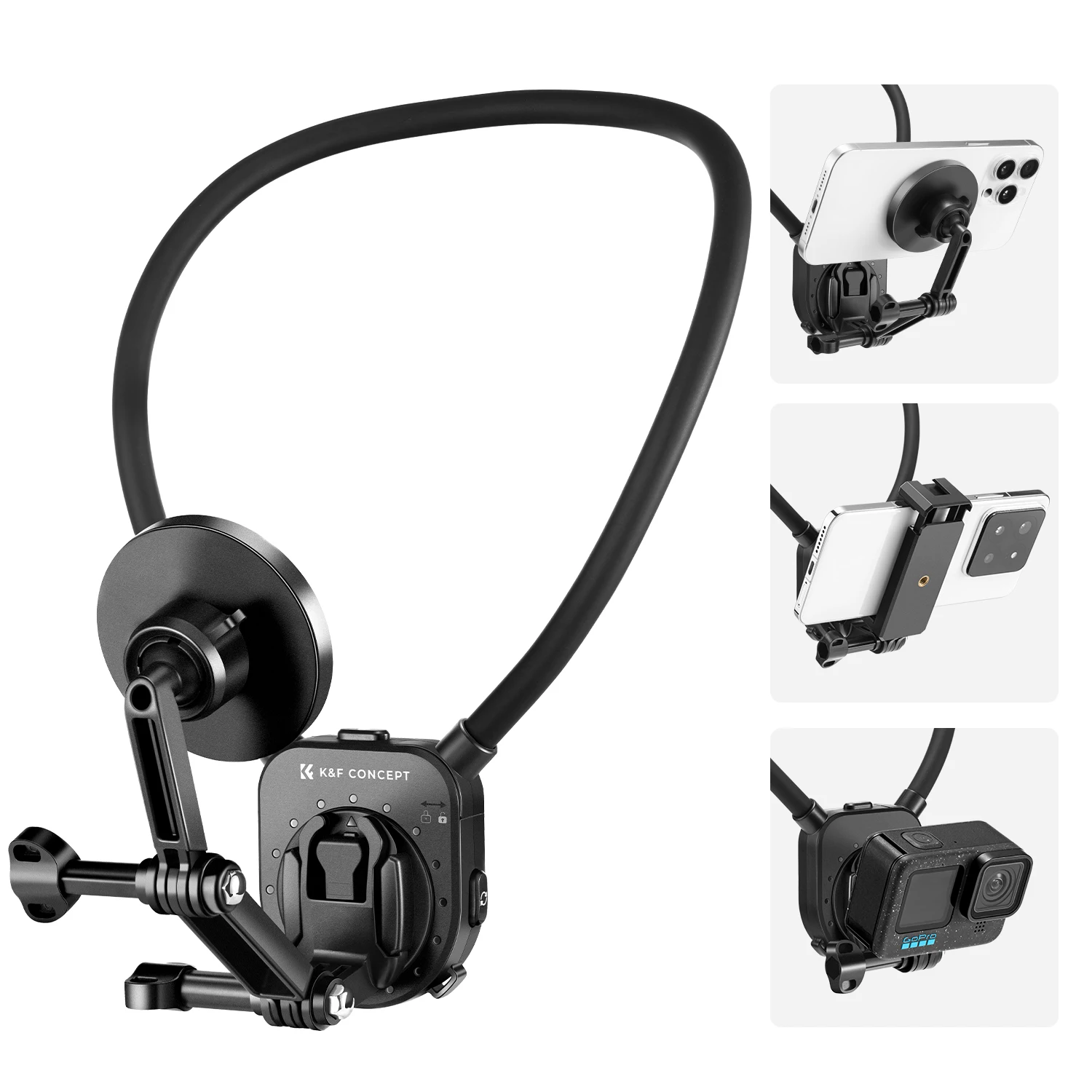 K&F Concept Magnetic Neck Mount Silicone Quick-Detach Neck Strap For Phone Action Camera OSMO/GPORO/XIAOMI/Insta360 Hands-free
K&F Concept Magnetic Neck Mount Silicone Quick-Detach Neck Strap For Phone Action Camera OSMO/GPORO/XIAOMI/Insta360 Hands-free