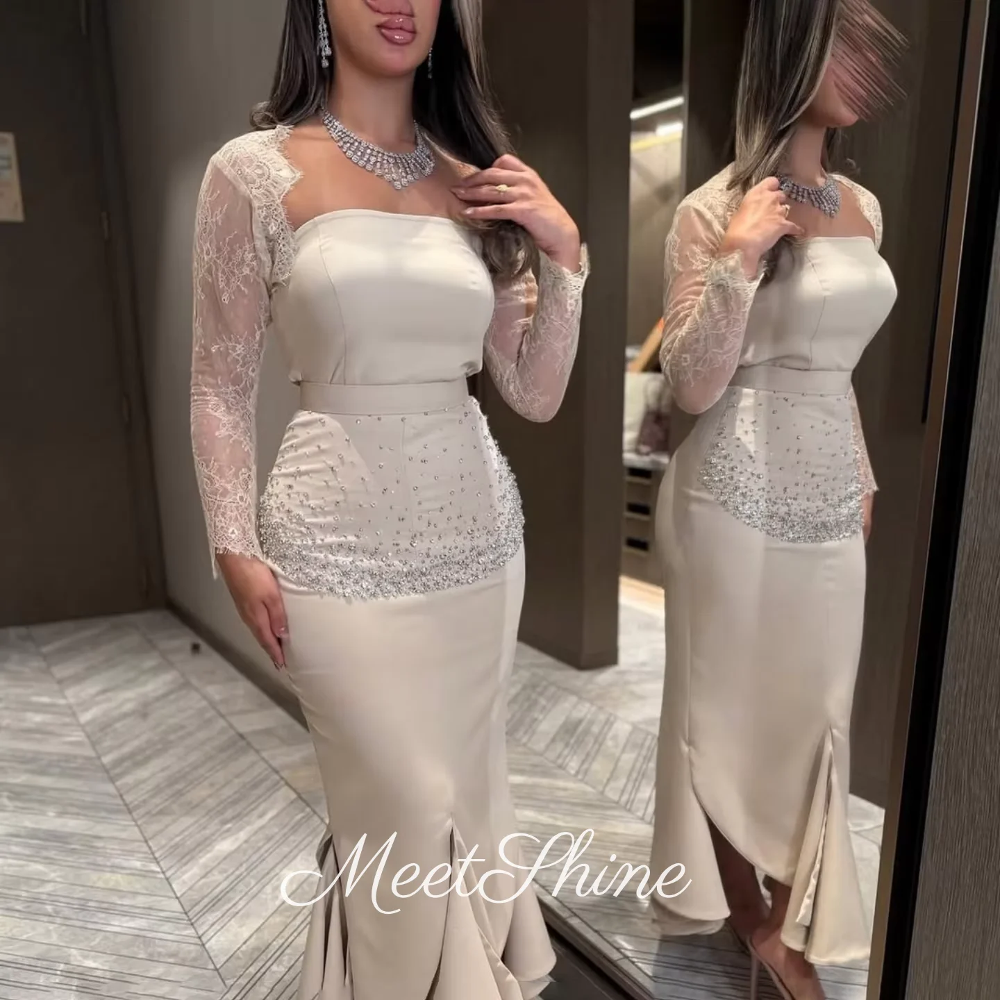 Современное белое платье для выпускного вечера с длинным боковым разрезом Русалка Дубай Вечернее платье Саудовская Аравия Вечернее платье на свадьбу 2025 по индивидуальному заказу 
Современное белое платье для выпускного вечера с длинным боковым разрезом Русалка Дубай Вечернее платье Саудовская Аравия Вечернее платье на свадьбу 2025 по индивидуальному заказу