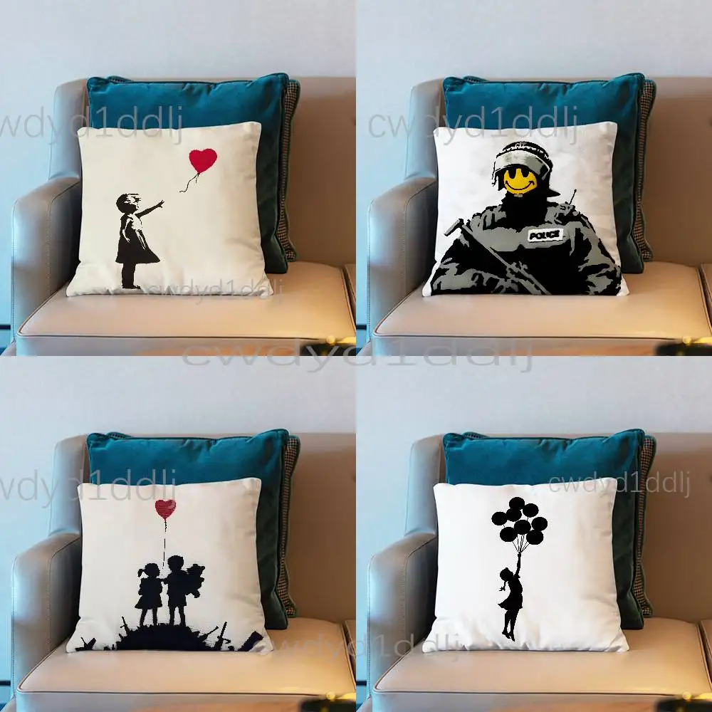 Street Art B-Banksy Graffiti Cushion Cover Pillow Cover Decor Pillowcase Printed Cushion Case For Couch
Street Art B-Banksy Graffiti Cushion Cover Pillow Cover Decor Pillowcase Printed Cushion Case For Couch