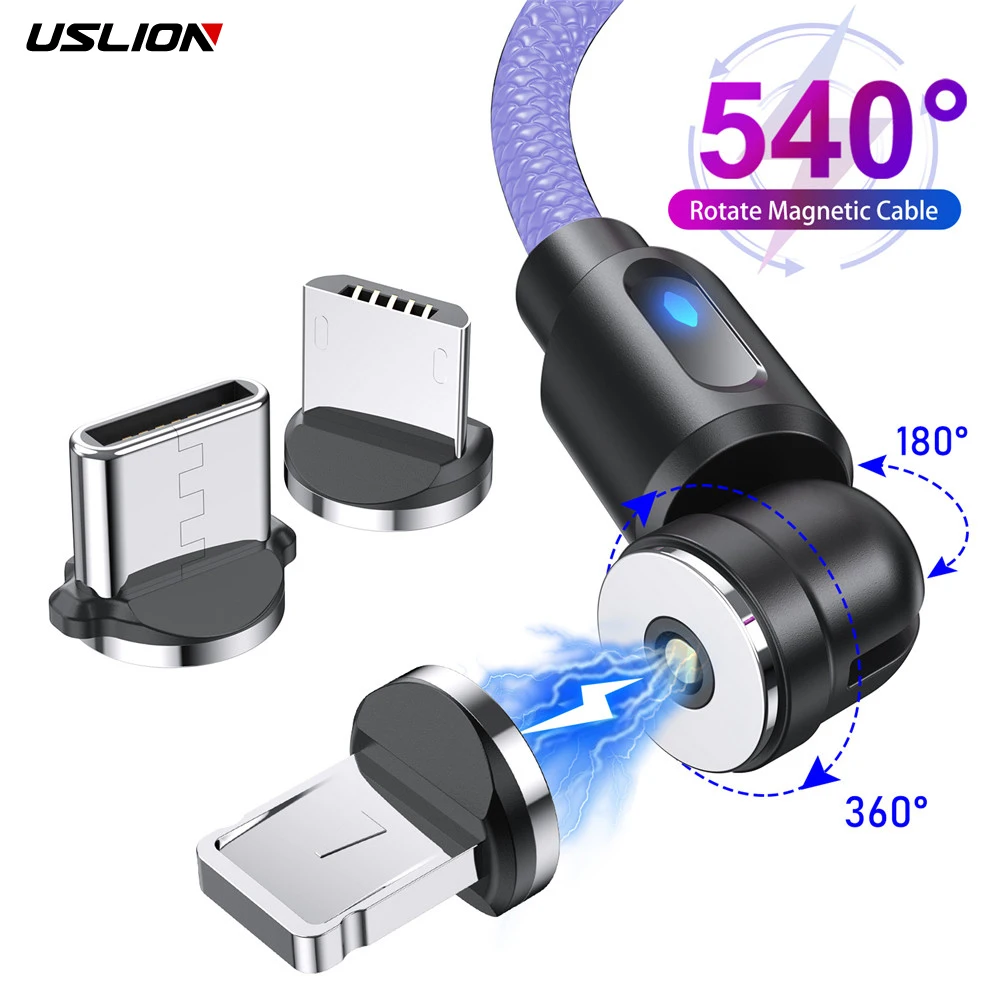 540-Degree Rotating Magnetic Cable Type-C/Micro/Lightning Interface Magnetic Charging Cable for iPhone Samsung Huawei Millet 
540-Degree Rotating Magnetic Cable Type-C/Micro/Lightning Interface Magnetic Charging Cable for iPhone Samsung Huawei Millet