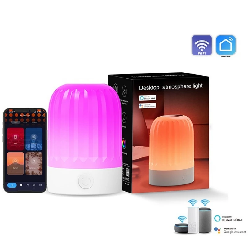 Portable LED Table Lamp Dimmable RGBW Bedside Lamps Bluetooth APP Smart Night Lights for Kids Work With Alexa & Google Assistant
Portable LED Table Lamp Dimmable RGBW Bedside Lamps Bluetooth APP Smart Night Lights for Kids Work With Alexa & Google Assistant