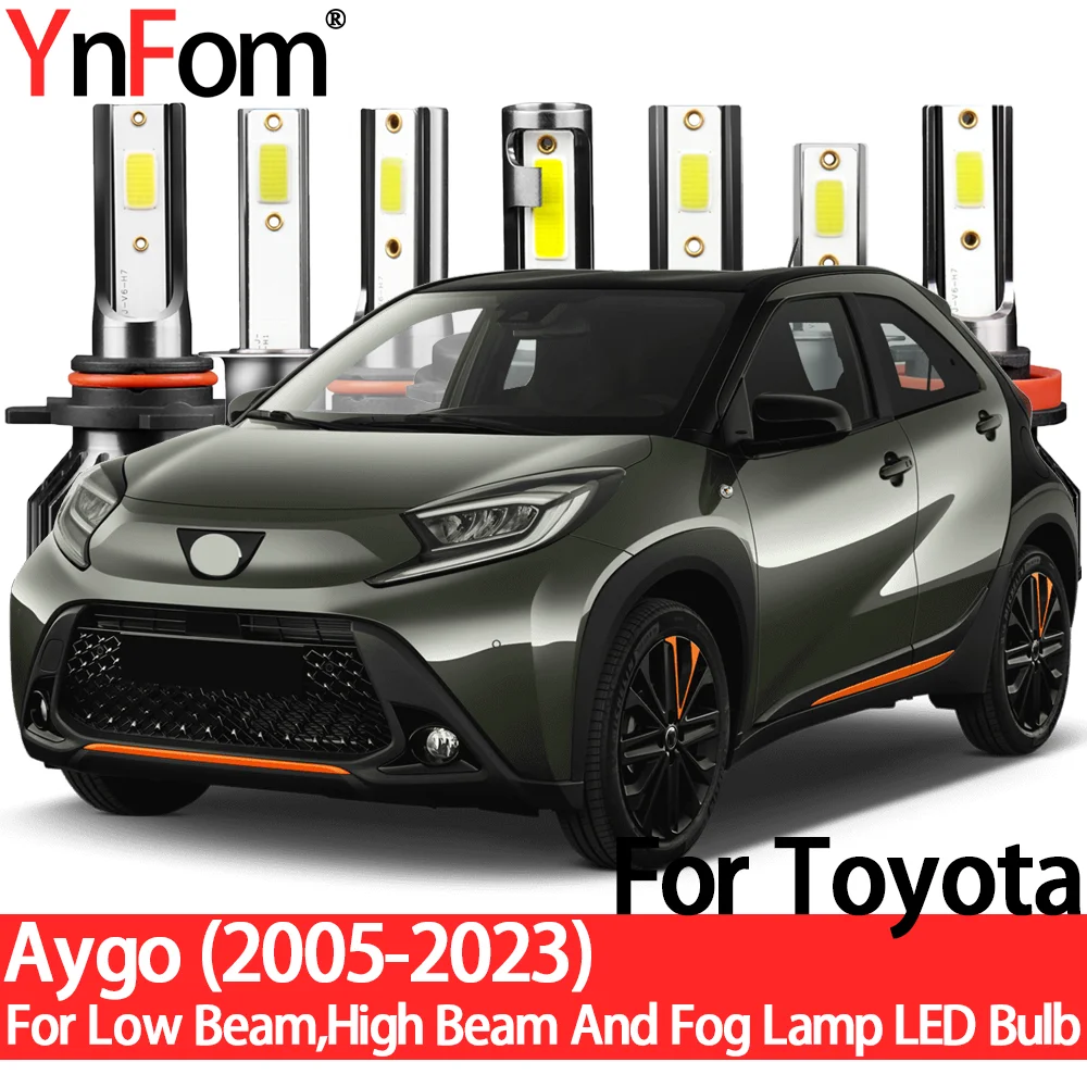 YnFom For Toyota Aygo 2005-2023 Special LED Headlight Bulbs Kit For Low Beam,High Beam,Fog Lamp,Car Accessories
YnFom For Toyota Aygo 2005-2023 Special LED Headlight Bulbs Kit For Low Beam,High Beam,Fog Lamp,Car Accessories