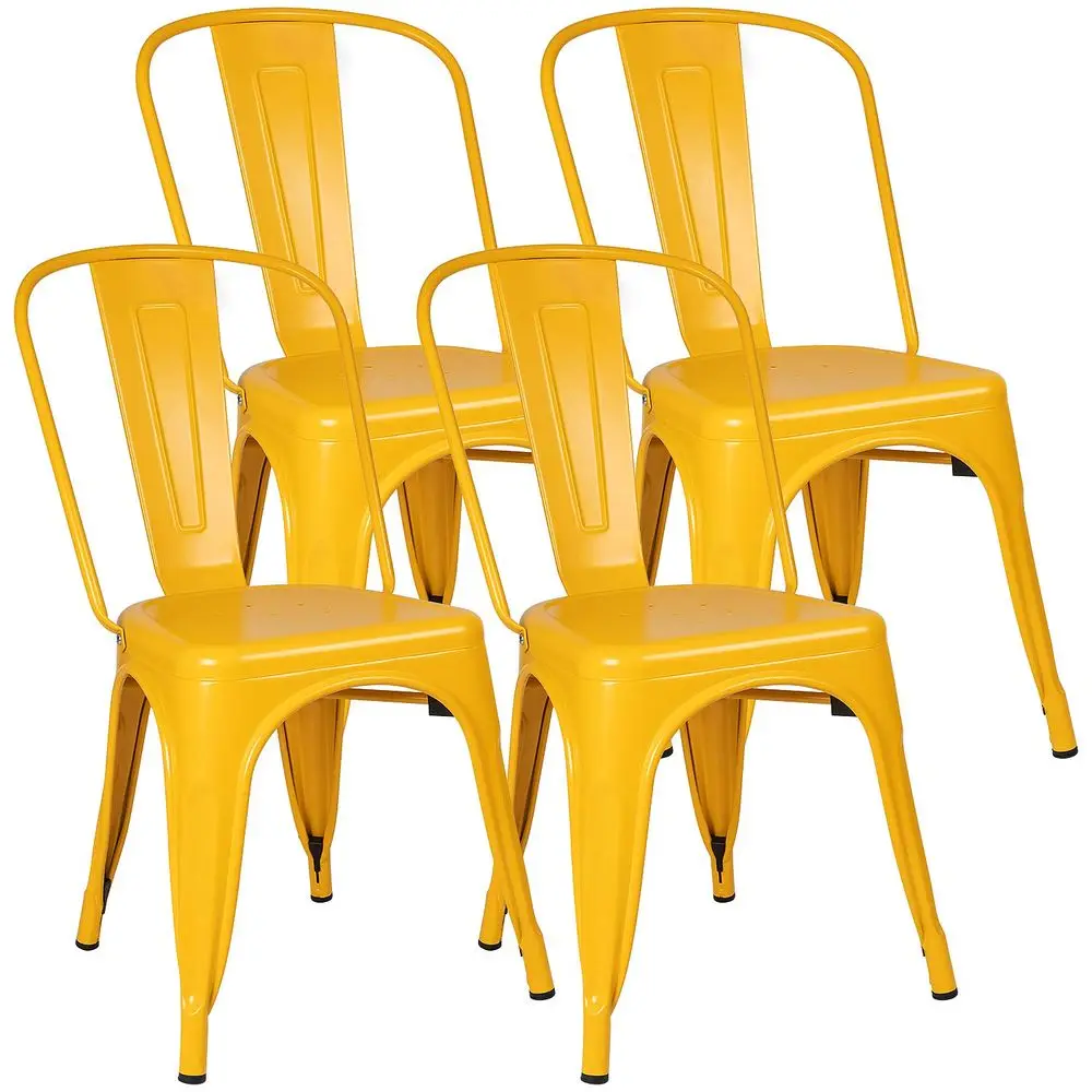 Metal Dining Chairs Indoor Outdoor Use Stackable Tolix Industrial Metal Chairs Set of 4 for Kitchen, Dining Room, Bistro and Ca
Metal Dining Chairs Indoor Outdoor Use Stackable Tolix Industrial Metal Chairs Set of 4 for Kitchen, Dining Room, Bistro and Ca
