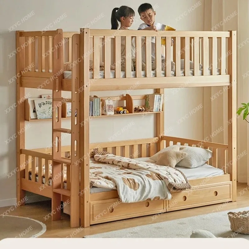 Q Double-Layer Solid Wood Height-Adjustable Bed up and down Raised Guardrail Children's Beech Bed
Q Double-Layer Solid Wood Height-Adjustable Bed up and down Raised Guardrail Children's Beech Bed