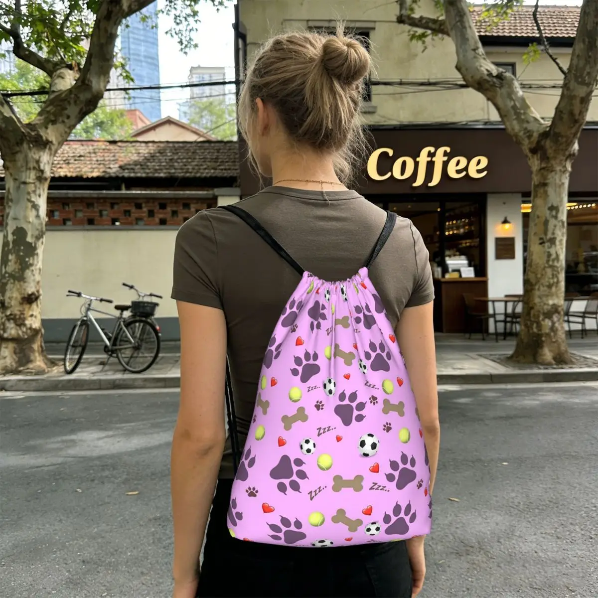 Paw And Bones On Pink Background Pattern Backpacks Multi-function Drawstring Bags Sports Bag Book Bags for Man Woman School
Paw And Bones On Pink Background Pattern Backpacks Multi-function Drawstring Bags Sports Bag Book Bags for Man Woman School