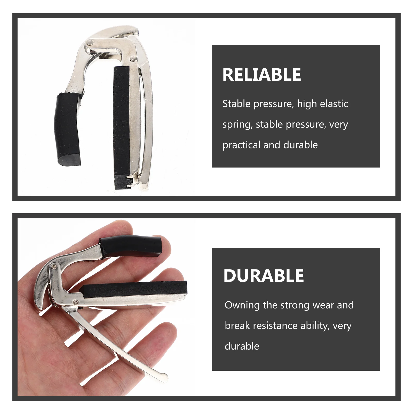 Rubber Guitar Capo Durable Metal Portable High Elastic Spring Multi-Function Useful Tone Modified Guitar Clamp
Rubber Guitar Capo Durable Metal Portable High Elastic Spring Multi-Function Useful Tone Modified Guitar Clamp