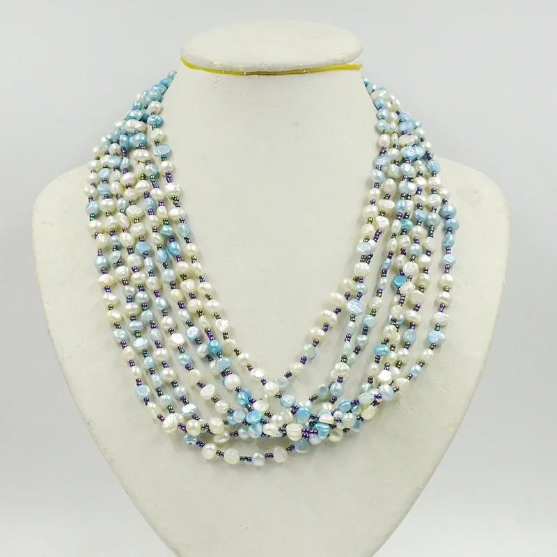 7 рядов. Натуральный жемчуг в стиле барокко 6 мм. Очаровательные женщины, простое колье из бисера ручной работы. Классические женские украшения подарки 20"
7 рядов. Натуральный жемчуг в стиле барокко 6 мм. Очаровательные женщины, простое колье из бисера ручной работы. Классические женские украшения подарки 20"