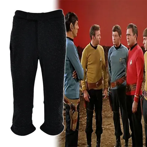 Kostium Cosplay Star Trek Seria Oryginalna Mundur Floty Kosmicznej Spodnie TOS Męskie Kirk Spock Halloween Party Rekwizyt