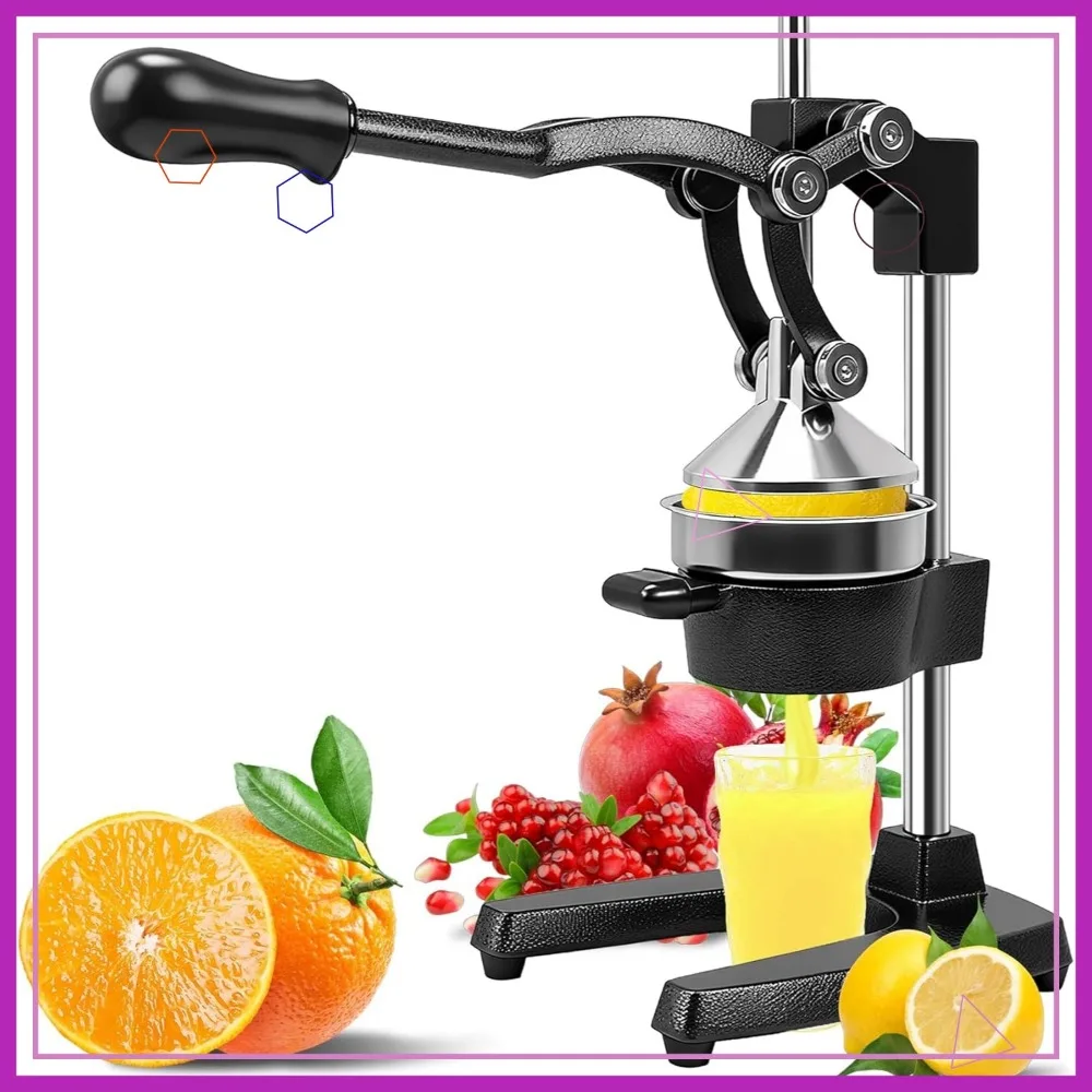 Heavy Duty Cast Iron Manual Press for Orange, Lime, Lemon, Pomegranate - Easy to Use & Clean
Heavy Duty Cast Iron Manual Press for Orange, Lime, Lemon, Pomegranate - Easy to Use & Clean