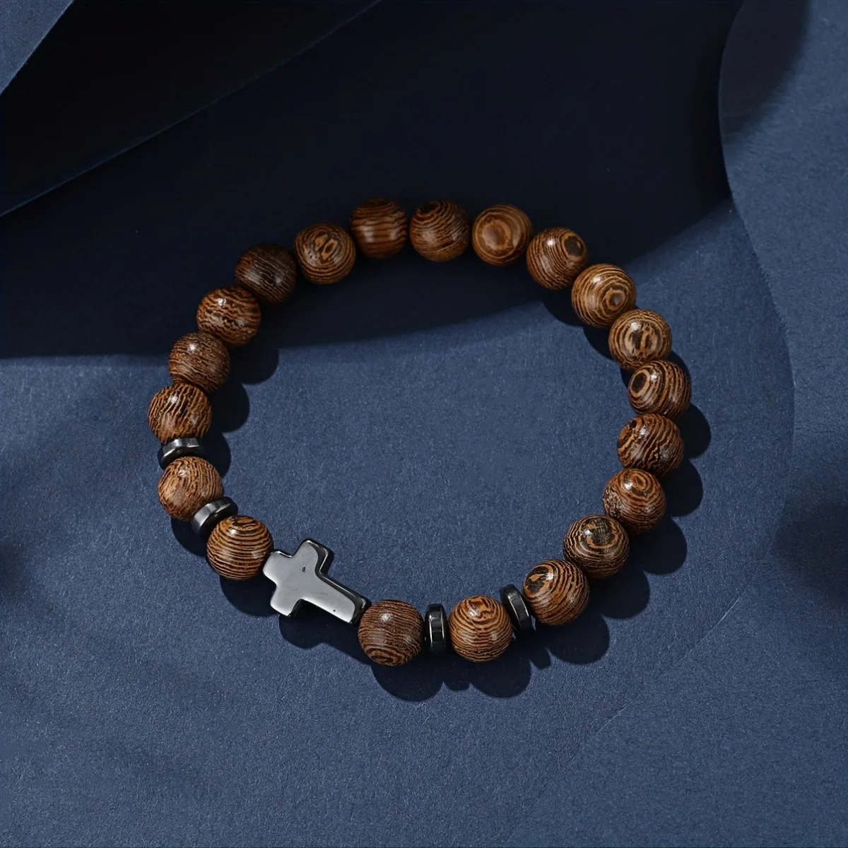 Vintage Men Bracelet Elastic Stretch Prayer Mala Beads Bangle Christian Religious Jewelry Punk Style Accessory for Daily Party
Vintage Men Bracelet Elastic Stretch Prayer Mala Beads Bangle Christian Religious Jewelry Punk Style Accessory for Daily Party