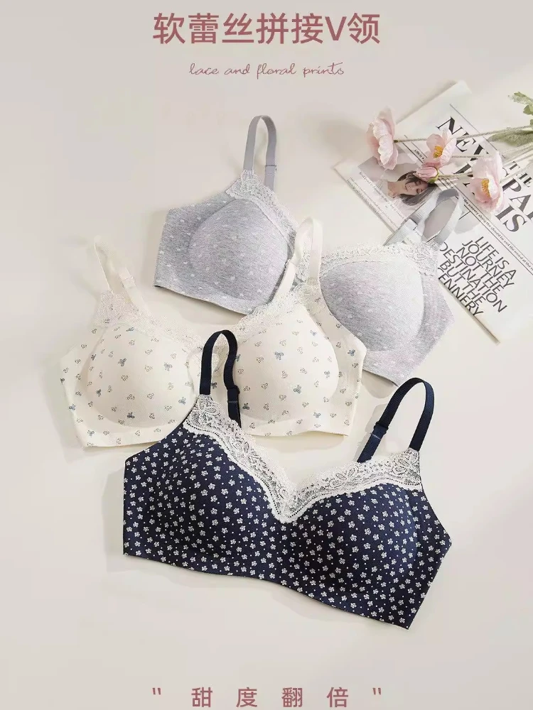 Лидер продаж, комплект кружевного бюстгальтера в японском стиле для маленькой груди, мягкое удобное нижнее белье с эффектом пуш-ап, размеры спины MOYISU M-XL
Лидер продаж, комплект кружевного бюстгальтера в японском стиле для маленькой груди, мягкое удобное нижнее белье с эффектом пуш-ап, размеры спины MOYISU M-XL
