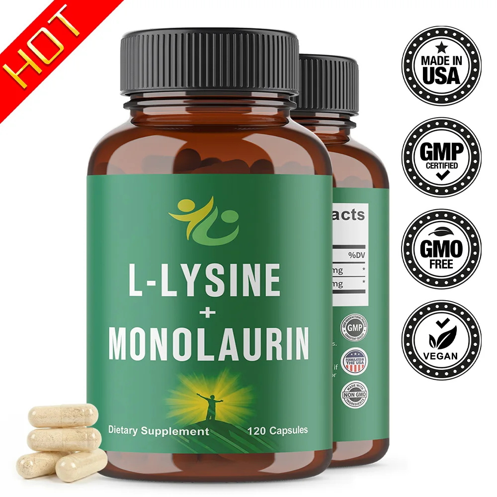 L-Lysine + Monolaurin Capsules – Immune & Digestive Support, Boosts Metabolism and Energy Production, Skin Support
L-Lysine + Monolaurin Capsules – Immune & Digestive Support, Boosts Metabolism and Energy Production, Skin Support