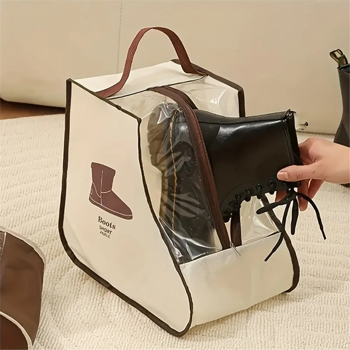 AT33 Multi-Functional Shoes Storage Bag with Handle Dustproof Boots Protector for Long Ankle Boot Travel Shoe Organize
AT33 Multi-Functional Shoes Storage Bag with Handle Dustproof Boots Protector for Long Ankle Boot Travel Shoe Organize