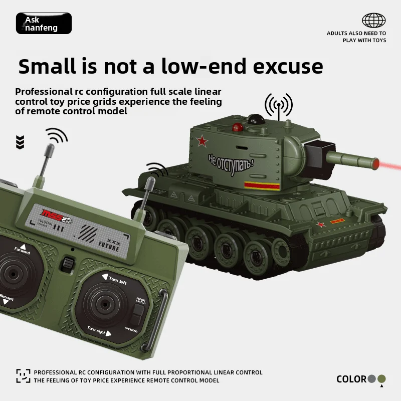 RC Mini Tank Full Scale Remote Control Battle Tank RTR Infrared Battle Vehicle Gift for Boys and Girls
RC Mini Tank Full Scale Remote Control Battle Tank RTR Infrared Battle Vehicle Gift for Boys and Girls