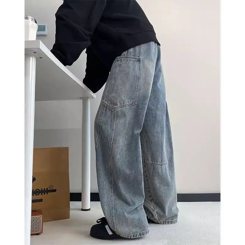 American 2025 Spring Autumn Season Men and Women Trendy Personalized Straight Work Clothes Jeans Couple Loose Casual Pants Y2k
American 2025 Spring Autumn Season Men and Women Trendy Personalized Straight Work Clothes Jeans Couple Loose Casual Pants Y2k