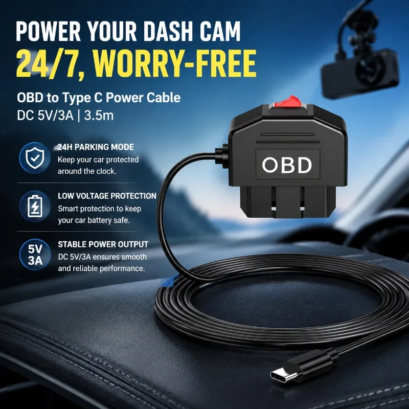 Special OBD Power Supply Harness Exclusive for 3 Y Non-destructive Electricity Taking for Dash Cam Radar Recorder
Special OBD Power Supply Harness Exclusive for 3 Y Non-destructive Electricity Taking for Dash Cam Radar Recorder
