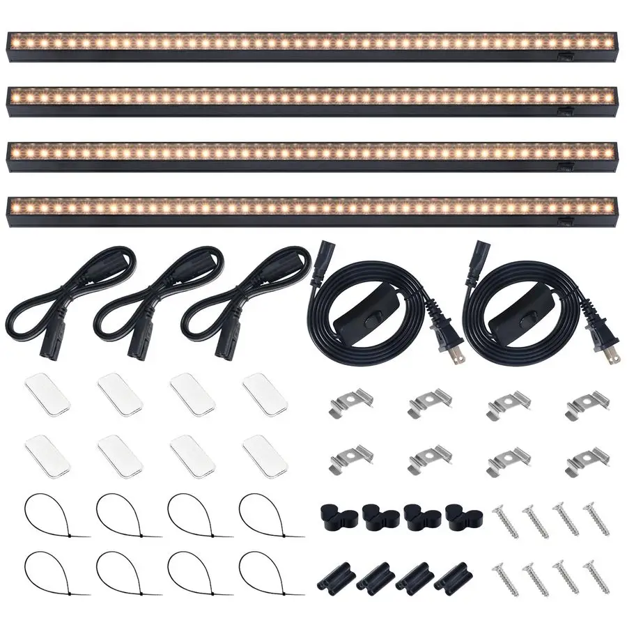 T5 Grow Lights for Indoor Plants, 2FT 40W 4 X 10W Magnetic Installation, Full Spectrum Grow Light Strip with Individual Switch,
T5 Grow Lights for Indoor Plants, 2FT 40W 4 X 10W Magnetic Installation, Full Spectrum Grow Light Strip with Individual Switch,