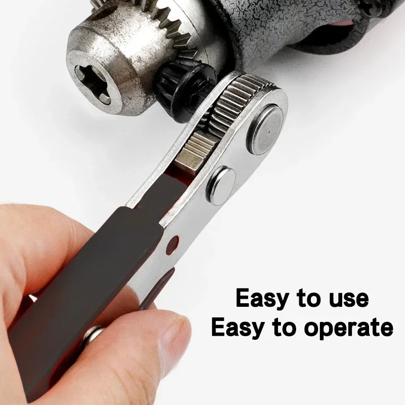 2-in-1 Multi-Functional Drill Chuck Detachable Black Screwdriver Two-Way Ratchet Square Head Wrench Tool Home Repair
2-in-1 Multi-Functional Drill Chuck Detachable Black Screwdriver Two-Way Ratchet Square Head Wrench Tool Home Repair