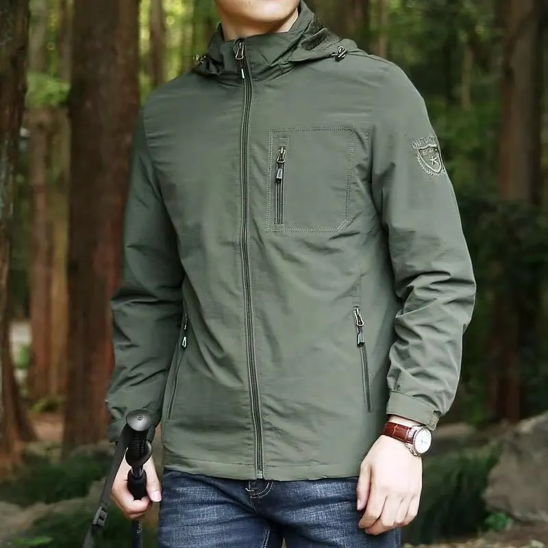 Men's Hooded Spring and Autumn Coat 2023 New Large and Thin Charge Coat Men's Multi Pocket Casual Windbreaker Jacket
Men's Hooded Spring and Autumn Coat 2023 New Large and Thin Charge Coat Men's Multi Pocket Casual Windbreaker Jacket