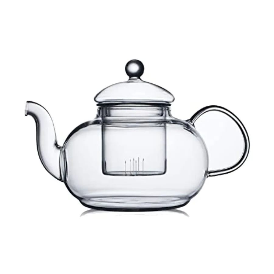 Glass Teapot Stovetop Safe, Clear Teapot with Removable Infuser 20.3 oz, Loose Leaf and Blooming Tea Maker
Glass Teapot Stovetop Safe, Clear Teapot with Removable Infuser 20.3 oz, Loose Leaf and Blooming Tea Maker