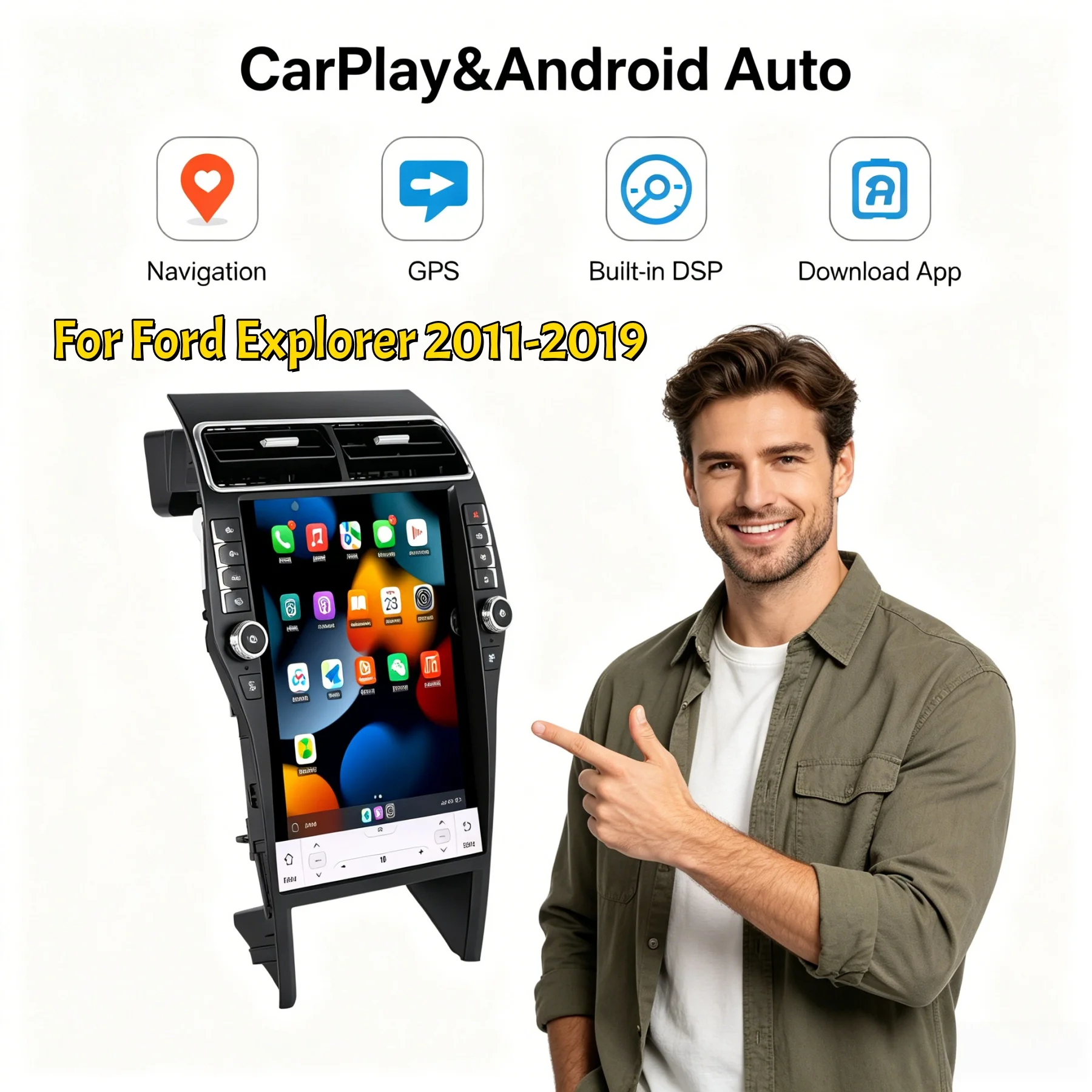 Car Multimedia Video Player For Ford Explorer 2011-2019 GPS Navigation Wireless Android Auto Carplay 4G Bluetooth Wifi 360Camera
Car Multimedia Video Player For Ford Explorer 2011-2019 GPS Navigation Wireless Android Auto Carplay 4G Bluetooth Wifi 360Camera