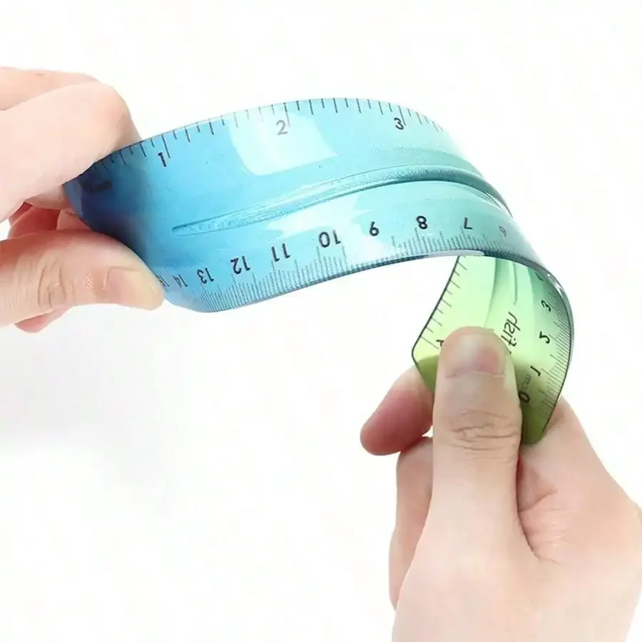 20cm/15cm Flexible Soft Ruler Gradient Rainbow Color Style Dual Unit Measurement in Cm and Inch for Office Students School Use
20cm/15cm Flexible Soft Ruler Gradient Rainbow Color Style Dual Unit Measurement in Cm and Inch for Office Students School Use