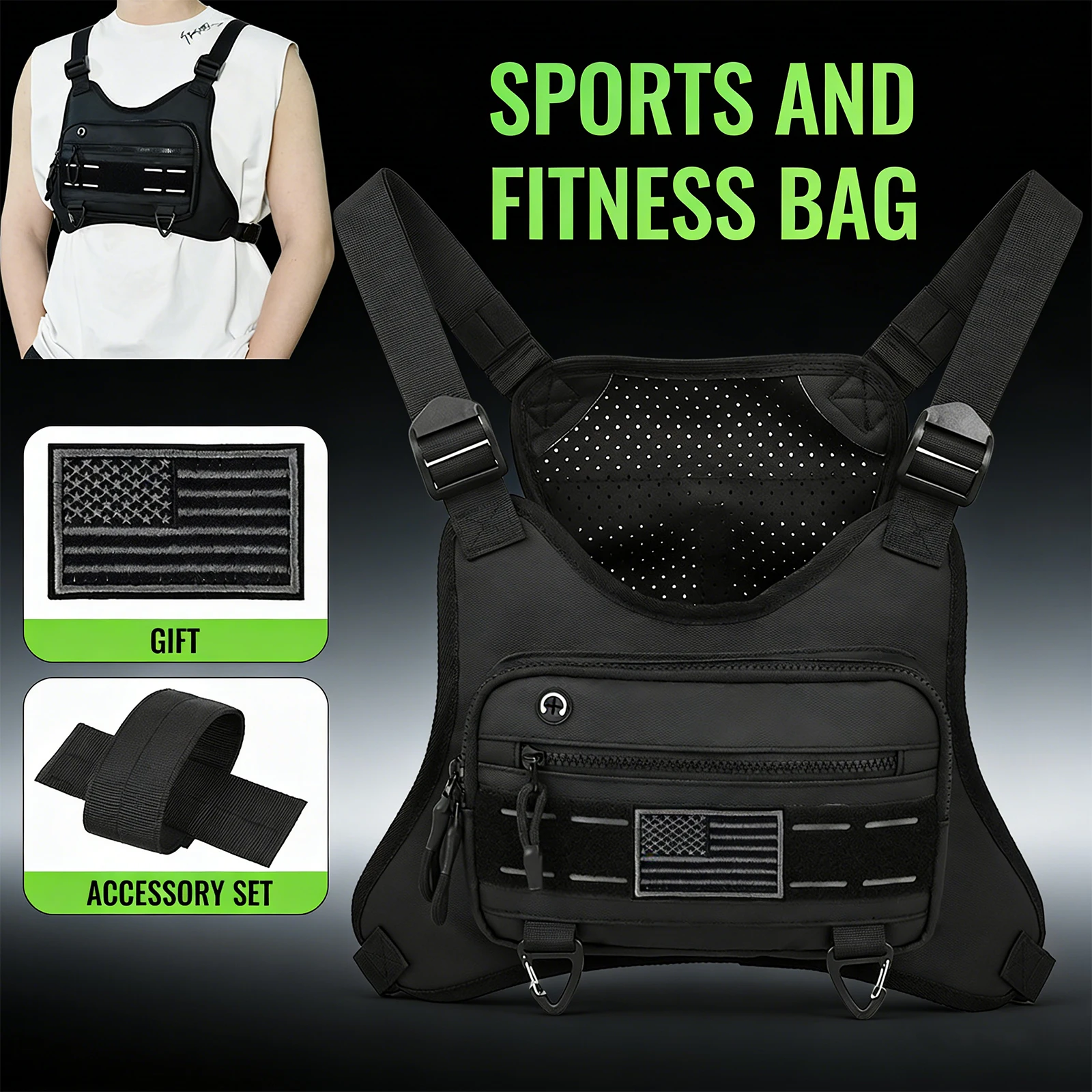 Chest Bag Adjustable Running Vest Bag Anti-Theft Multi-Functional for Workouts Cycling Hiking Motorcycle Accessories
Chest Bag Adjustable Running Vest Bag Anti-Theft Multi-Functional for Workouts Cycling Hiking Motorcycle Accessories